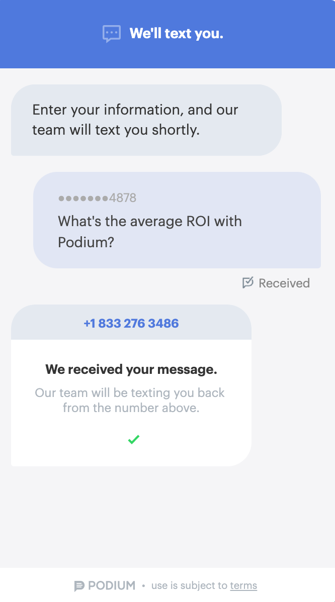 Podium ROI